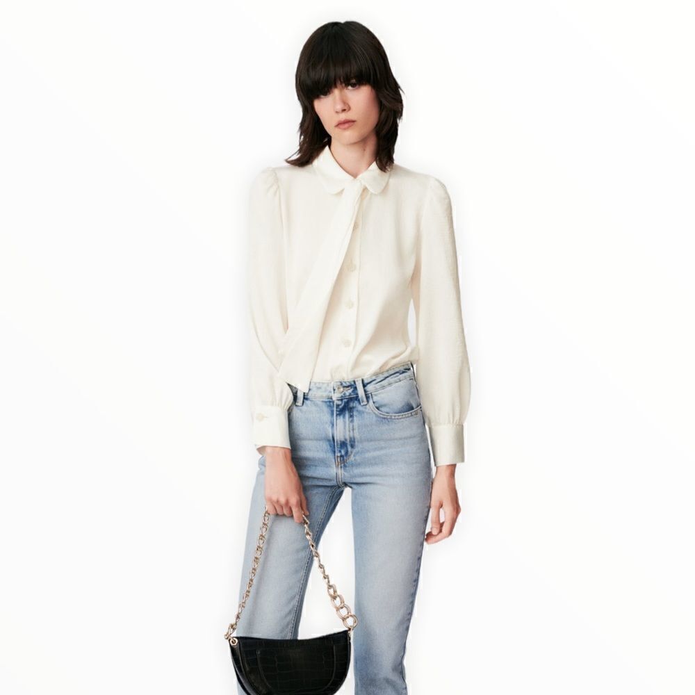 ZARA Z1975 Light Blue High Rise Slim Fit Jeans NWT Size 0 - Picture 5 of 11